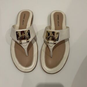 Brand new beautiful cloud white ( light cream) flat sandal